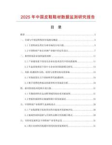 2025年中國皮鞋鞋材數據監測研究報告