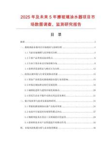 2025年及未來5年擦玻璃涂水器項目市場數據調查、監測研究報告