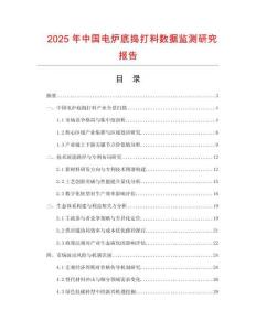 2025年中國電爐底搗打料數(shù)據(jù)監(jiān)測研究報(bào)告