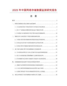 2025年中国网络存储数据监测研究报告