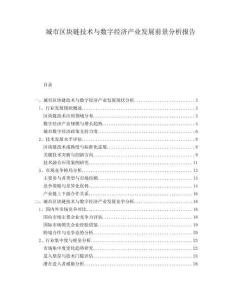 城市區(qū)塊鏈技術(shù)與數(shù)字經(jīng)濟產(chǎn)業(yè)發(fā)展前景分析報告