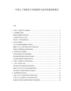 中國(guó)人工智能芯片市場(chǎng)現(xiàn)狀與技術(shù)發(fā)展趨勢(shì)報(bào)告