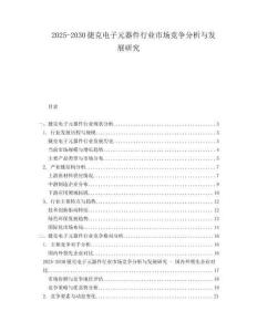 2025-2030捷克電子元器件行業(yè)市場競爭分析與發(fā)展研究