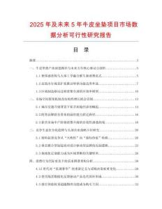 2025年及未來5年牛皮坐墊項(xiàng)目市場(chǎng)數(shù)據(jù)分析可行性研究報(bào)告
