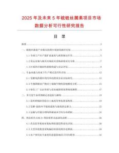 2025年及未來5年硫鏈絲菌素項目市場數(shù)據(jù)分析可行性研究報告