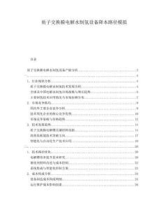 質子交換膜電解水制氫設備降本路徑模擬