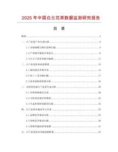2025年中國白蘭花茶數據監測研究報告