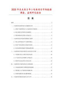 2025年及未来5年小电珠项目市场数据调查、监测研究报告