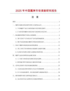 2025年中國(guó)魔撣市場(chǎng)調(diào)查研究報(bào)告