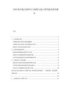 2025航空航天材料自主創(chuàng)新與進(jìn)口替代機(jī)會(huì)研究報(bào)告