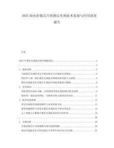 2025面向存儲芯片的疊層光刻技術發展與應用前景報告