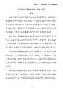 低空經(jīng)濟(jì)產(chǎn)業(yè)鏈的系統(tǒng)性脆弱性分析