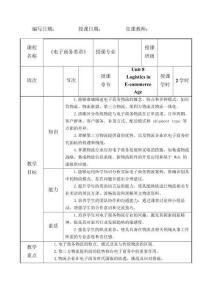 電子商務英語Unit 8　教案