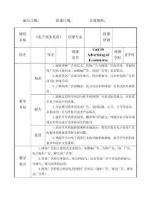 電子商務英語Unit 10　教案