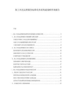 海上風(fēng)電運(yùn)維服務(wù)標(biāo)準(zhǔn)化體系構(gòu)建戰(zhàn)略咨詢報(bào)告