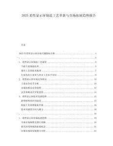 2025柔性顯示屏制造工藝革新與市場拓展趨勢報告