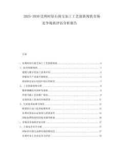 2025-2030比利时钻石珠宝加工工艺创新现状市场竞争现状评估分析报告