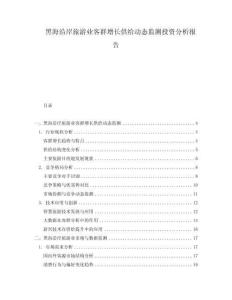 黑海沿岸旅游业客群增长供给动态监测投资分析报告