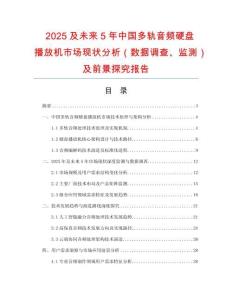2025及未來5年中國多軌音頻硬盤播放機市場現(xiàn)狀分析（數(shù)據(jù)調(diào)查、監(jiān)測）及前景探究報告