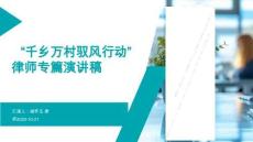 2025北京國際風能大會暨展覽會(CWP2025)：“千鄉萬村馭風行動”律師專篇演講稿