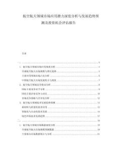 航空航天领域市场应用潜力深度分析与发展趋势预测及投资机会评估报告