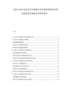 2025-2030冰島可再生能源行業(yè)市場供需格局分析及投資前景規(guī)劃分析研究報告