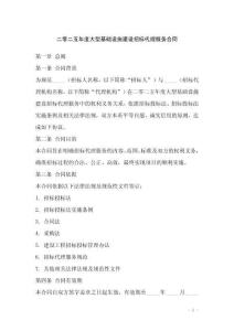 二零二五年度大型基础设施建设招标代理服务合同