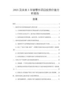 2025及未來5年鈹零件項目投資價值分析報告