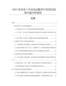 2025及未來5年全自動黏芯片機項目投資價值分析報告