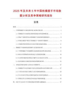 2025年及未来5年中国铁桶提手市场数据分析及竞争策略研究报告