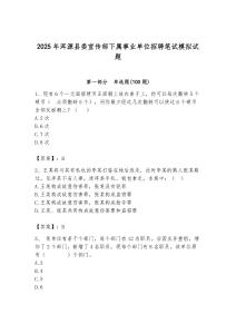 2025年洱源县委宣传部下属事业单位招聘笔试模拟试题附答案