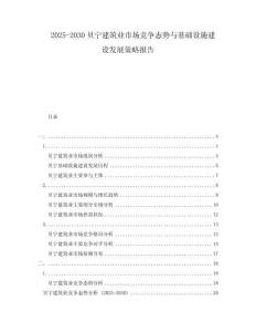 2025-2030貝寧建筑業市場競爭態勢與基礎設施建設發展策略報告
