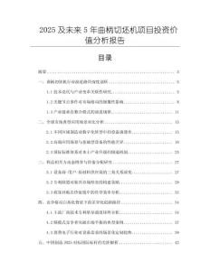 2025及未來5年曲柄切坯機項目投資價值分析報告