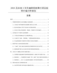 2025及未来5年外墙照明效果灯项目投资价值分析报告