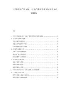 中國環(huán)氧乙烷（EO）行業(yè)產(chǎn)能利用率及區(qū)域布局戰(zhàn)略報(bào)告