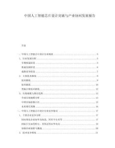 中國(guó)人工智能芯片設(shè)計(jì)突破與產(chǎn)業(yè)協(xié)同發(fā)展報(bào)告