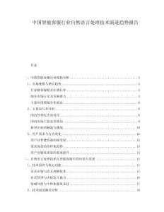 中國智能客服行業(yè)自然語言處理技術(shù)演進(jìn)趨勢(shì)報(bào)告