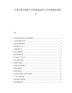 中國(guó)浮船升降機(jī)行業(yè)價(jià)格戰(zhàn)成因與應(yīng)對(duì)策略研究報(bào)告