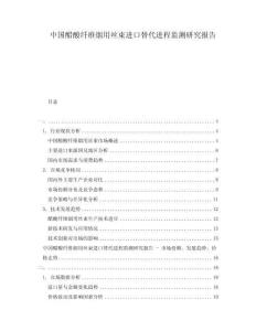 中國醋酸纖維煙用絲束進口替代進程監測研究報告