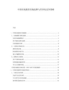 中国在线教育市场洗牌与差异化竞争策略