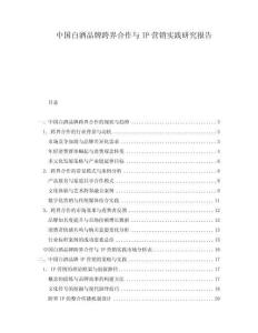 中国白酒品牌跨界合作与IP营销实践研究报告