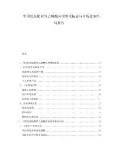 中國烷基酚聚氧乙烯醚應用領域拓展與市場競爭格局報告