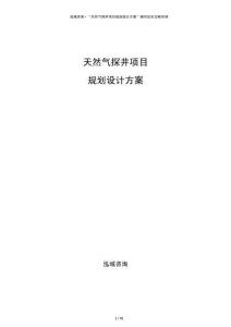 天然气探井项目规划设计方案