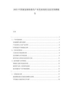 2025中國康復輔助器具產業發展現狀及前景預測報告