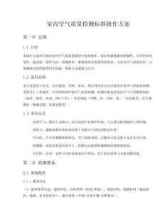 室内空气质量检测标准操作方案
