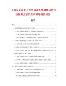 2025至未來5年中國加長銷軸輸送鏈?zhǔn)袌鰯?shù)據(jù)分析及競爭策略研究報告