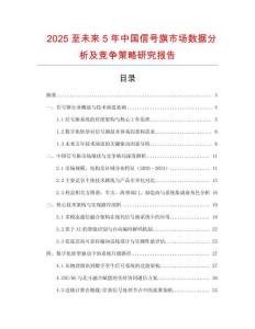 2025至未來5年中國信號旗市場數據分析及競爭策略研究報告