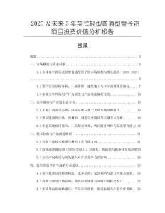 2025及未來5年英式輕型普通型管子鉗項目投資價值分析報告
