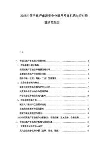 2025中國房地產(chǎn)市場競爭分析及發(fā)展機(jī)遇與應(yīng)對措施研究報告