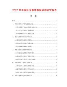 2025年中國臥龍青茶數(shù)據(jù)監(jiān)測研究報告